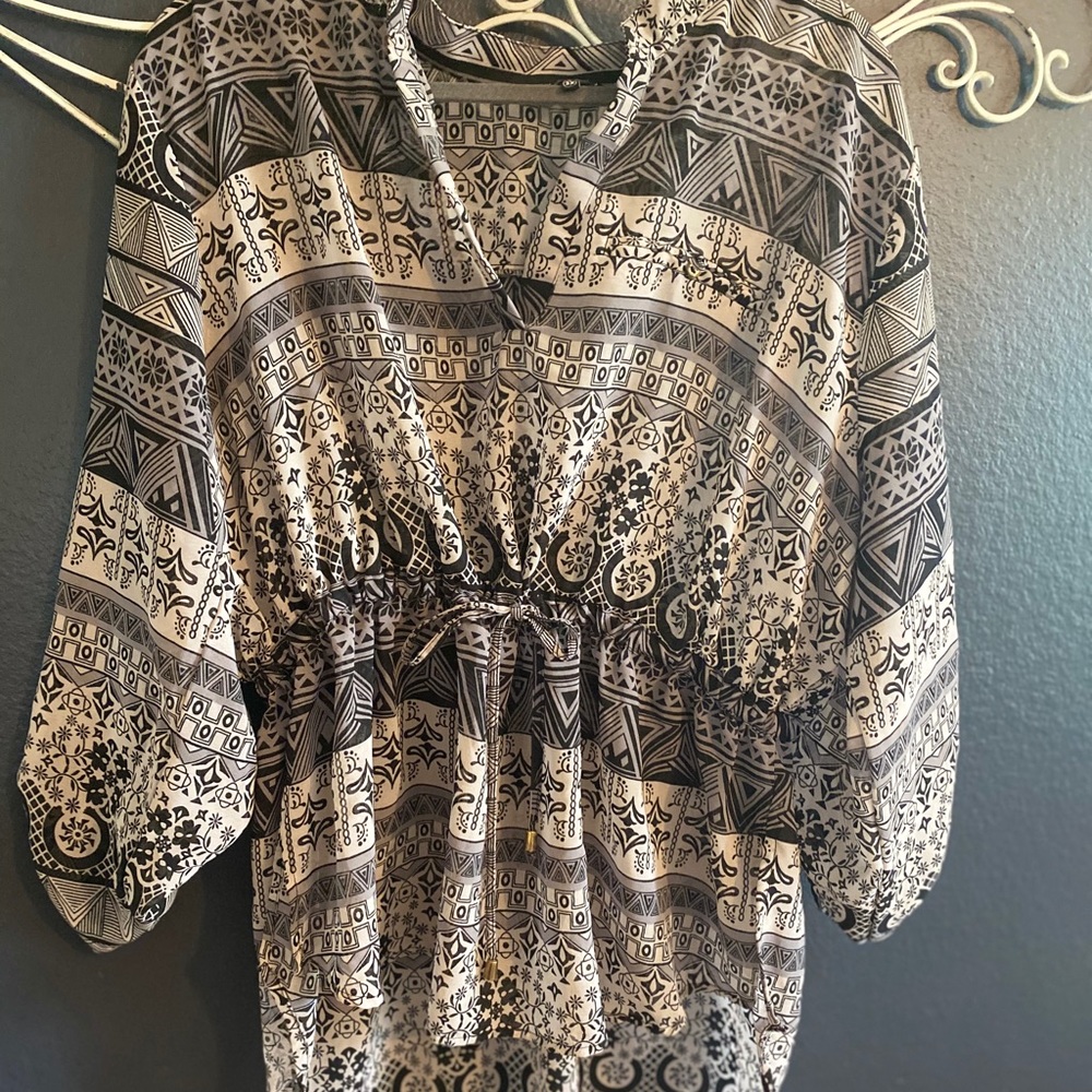 Tribal print top